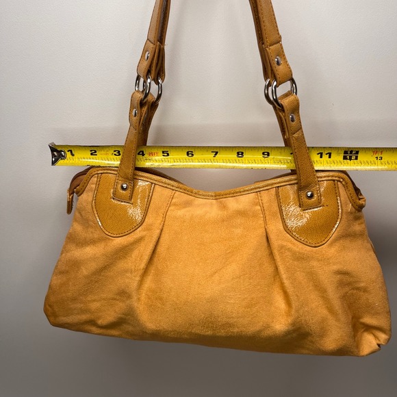 Alfred Dunner Women's Mustard Yellow Suede Shoulder Bag - Picture 7 of 9